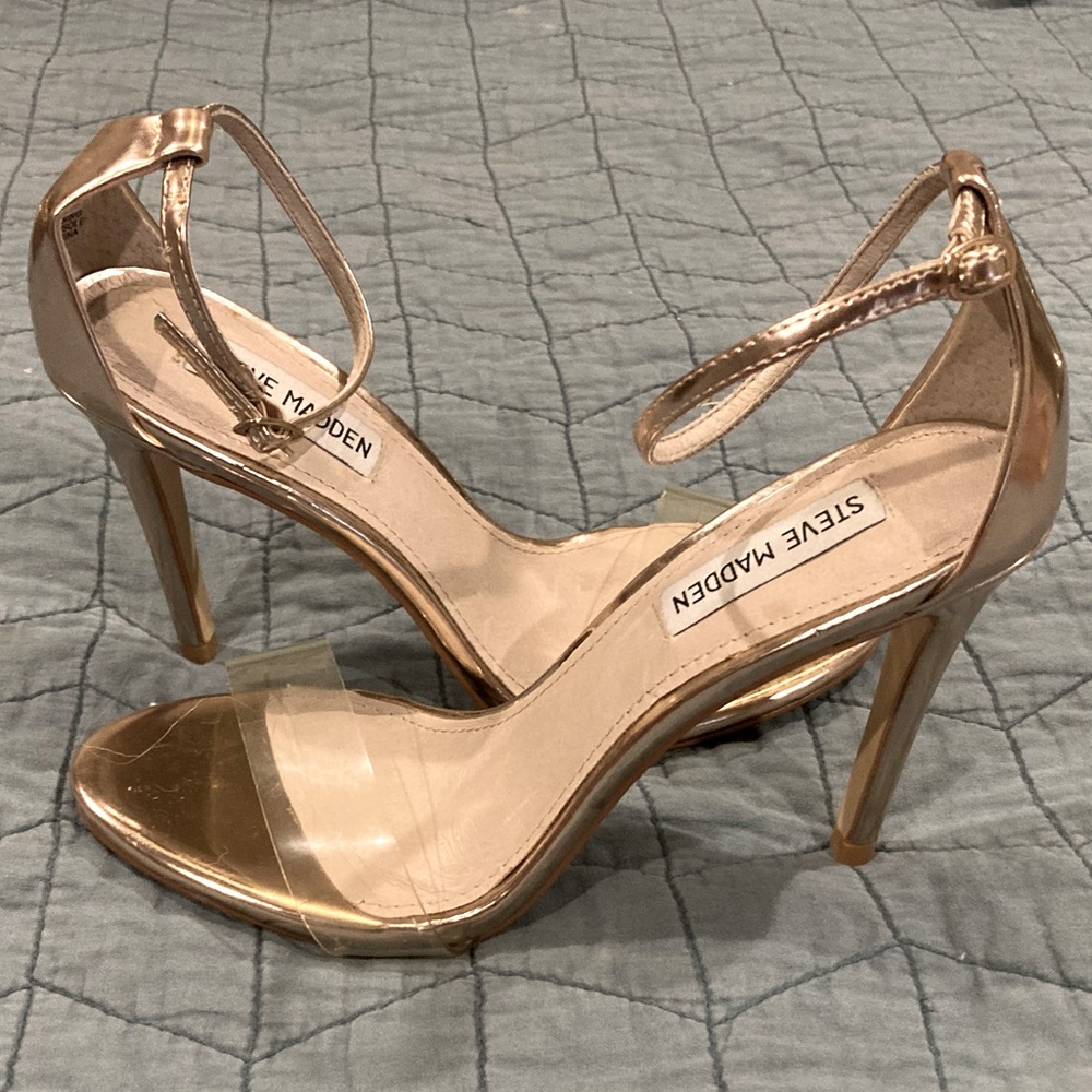 Steve Madden rose gold color shoes, size 7